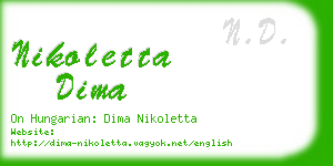 nikoletta dima business card